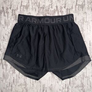 Women's UA Play Up 2.0 Shorts Black/Jet Gray Under Armour Gym Running Size XXS